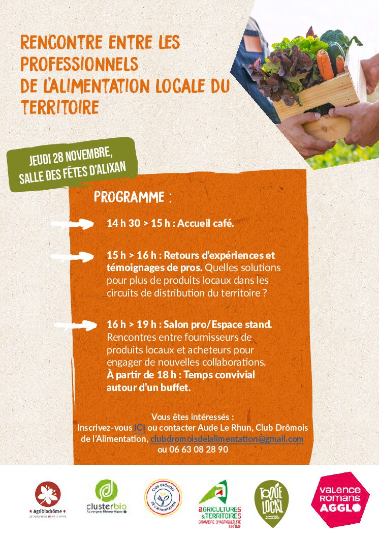 Rencontre entre les professionnels de l’Alimentation locale du territoire – Le 28 novembre 2024